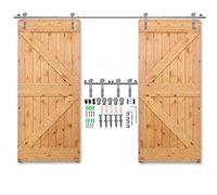Round -Shaped Silver Stainless Steel Wooden Sliding Door Hardware Kit para puerta doble (color : White-Fruit peach5, Tamaño: 12.6FT 3830mm) (white fruit Peach5)