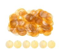 Round Shell Pieces 100 Pack | Natural Seashell, 2 in Diameter, 350 g | Flat Disc Bead Connectors With Hole For DIY Crafts, Wind Chimes, Jewelry Making