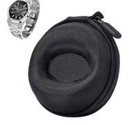 Round Single Watch Box - Estuche De Muñeca De Concha Dura, Organizador De Protección Portátil | Interior Amortiguado Que Absorbe Los Golpes Con Construcción Duradera Para El Almacenamiento Exterior De