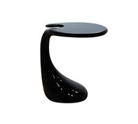 Round Sofa Side Table Seating Area Several Bedroom Bedside Table Bay Window Balcony Small Coffee Table (Color : Red) (Black)