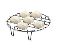 Round Steamer Rack, Heat-insulating Barbecue Grill Grid, Stainless Steel Cooking Stand, Non-stick Baking Tray, Multipurpose Rack for Pot Steaming Roasting Kitchen Prep
