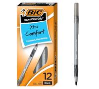 Round Stic Grip Xtra Comfort Ballpoint Pen, Black Ink, Fine, Dozen, Sold as 1 Dozen