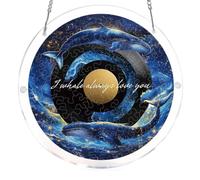 Round Suncatcher Window Hanging Crafts Window Suncatcher Acrylic Puzzle for Living Room Bedroom Summer Home Balcony Decor