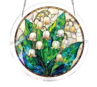 Round Suncatcher Window Hanging Crafts Window Suncatcher Acrylic Puzzle for Living Room Bedroom Summer Home Balcony Decor