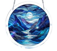 Round Suncatcher Window Hanging Crafts Window Suncatcher Acrylic Puzzle for Living Room Bedroom Summer Home Balcony Decor