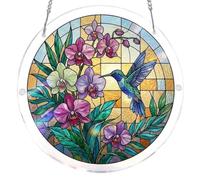 Round Suncatcher Window Hanging Crafts Window Suncatcher Acrylic Puzzle for Living Room Bedroom Summer Home Balcony Decor