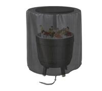 Round Table Guard, Black Circular Cover, 20.87x22.83in Portable Waterproof Case, Protective Garden Enclosure, Outside Furniture Protector, Backyard Accessory for Outdoor Camping Protection