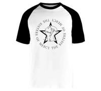 Round Text Logo - Goth - The Sisters of Mercy Camiseta Blanca Unisex De Béisbol De Manga Corta White Unisex Baseball tee Short Sleeve T-Shirt