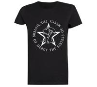 Round Text Logo - Goth - The Sisters of Mercy Camiseta Negra para Mujeres De Manga Corta Black Women tee Short Sleeve T-Shirt