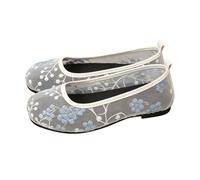 Round Toe Lace Ballet Flats Women's Comfy Breathable Dolly Shoes Ballerina Pumps Comfortable Business Office Work Dress Shoes Slip-on Loafers