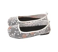 Round Toe Lace Ballet Flats Women's Comfy Breathable Dolly Shoes Ballerina Pumps Comfortable Business Office Work Dress Shoes Slip-on Loafers
