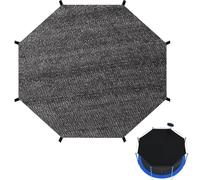 Round Trampoline Sunshade - Protects Jumpers from UV Rays | Mesh Material Sunshade Cover with Heat Insulation | for Backyard Picnics Birthday Parties Fits 6-14ft Trampolines 6/8 Poles
