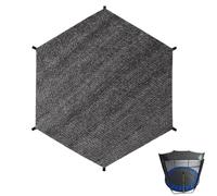 Round Trampoline Sunshade - Protects Jumpers from UV Rays | Mesh Material Sunshade Cover with Heat Insulation | for Backyard Picnics Birthday Parties Fits 6-14ft Trampolines 6/8 Poles
