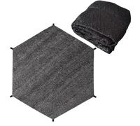 Round Trampoline Sunshade - Protects Jumpers from UV Rays | Mesh Material Sunshade Cover with Heat Insulation | for Backyard Picnics Birthday Parties Fits 6-14ft Trampolines 6/8 Poles