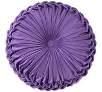 Round Velvet Pillow for Couch Small Handmade Decorative Throw Pillow for Bed Bedroom 13.7 Violet