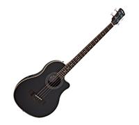 Roundback Electro Acoustic Bass Guitar by Gear4music Black