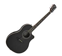 Roundback Electro Acoustic Guitar by Gear4music Black