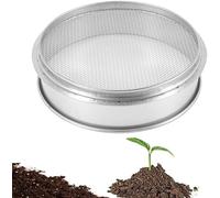 Roundsky Alto rendimiento jardín rompecabezas tamiz de agarre de suelo colador compost semillas contenedor jardinería -8 (2,5 mm)