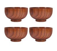Roundsky Cuenco japonés de azufaifo, cuenco de fideos macizo, diámetro 4,5 x 2-5/8, para sopa, inmersión, decoración (mediano)