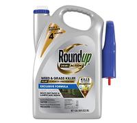 Roundup Herbicida y hierba de doble acción más prevención de 4 meses, para patios y paisajes, mata hasta la raíz, resistente a la lluvia en tan rápido como 30 minutos, 1 galón.