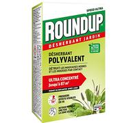 ROUNDUP RMU200N - Deshierbe jardín acción 2 en 1 Versátil 200 ml - Primeros efectos visibles 1h - Elimina malezas y espumas por un solo contacto - Producto a base de ácido pelargónico - 87m²