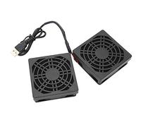 Rounter TV Box Ventilador de refrigeración, 4 Unidades de 5 V USB, Ventilador de refrigeración silencioso, disipador de Calor con Cubierta Antipolvo, para ASUS RT-AC68U AC86U EX6200, para Tengda AC15