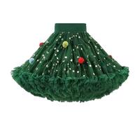 Roupa De Natal, Faldas abullonadas para niñas, otoño e Invierno (1 a 8 años) (Green, 3-4Years)
