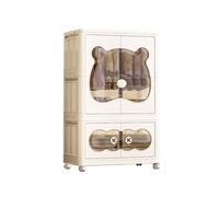 Roupeiros para Quarto Casal con Barra para Colgar Ropa Gran Capacidad Armario Pequeño Habitacion Juvenil con Ruedas para Dormitorios y Apartamentos(71 * 40 * 109cm)