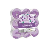 Roura 18 Pieces Lavender Scented Tea Lights Candles, 15 x 38 mm, Wax, Purple, One Size