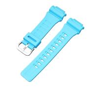 ROUREOX 18mm Correa Silicona Hombre Impermeable Goma Banda Repuesto Deportiva Hebilla Pasador para Casio AQ-S810W/800W/AEQ-110W/SGW-300H/400H/500H-10 + Plata 18MM