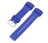 ROUREOX 18mm Correa Silicona Hombre Impermeable Goma Banda Repuesto Deportiva Hebilla Pasador para Casio AQ-S810W/800W/AEQ-110W/SGW-300H/400H/500H-3 + Plata 18MM