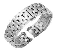 ROUREOX 19MM 316L Acero Inoxidable Curvo Extremo Correa de Reloj, Sólido Metal Reemplazo Pulsera para Tissot 1853 T-Classic T065-Plata 19MM