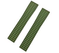 ROUREOX 19mm Correa Fina Goma Silicona Mujer Ligera Anti Sudor Banda Repuesto para Patek Philippe Aquanaut 5067/5068/5072-Verde 19MM