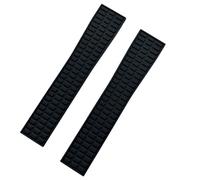 ROUREOX 19mm Correa Fina Goma Silicona Mujer Ligera Anti Sudor Banda Repuesto para Patek Philippe Aquanaut 5067/5068/5072-Negro 19MM