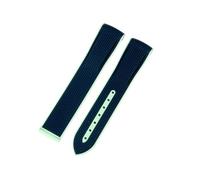 ROUREOX 20Mm Correa Reloj Silicona Suave, Banda De Repuesto Hebilla Acero Inoxidable para Omega x Swatch MoonSwatch/Seamaster 300-Verde Claro Sin Hebilla 20MM