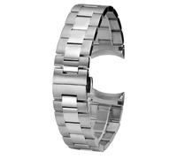 ROUREOX 21MM Hombres Acero Inoxidable Correa Reemplazo, Metálico Sólido Pulsera Despliegue para Tissot 1853 T-Classic Tradition T127407A/T127410A-Plata 21MM