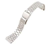 ROUREOX 22×18MM Metálica Correa, Extremo Convexo, 316L Acero Inoxidable Banda Reemplazo para Casio AE-1200/AE-1300/A-158/A-159/A-168/F-91-Plata De 3 Perlas 22 * 18MM
