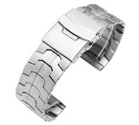 ROUREOX 22MM Hombres Metal Correa Reemplazo, Pulsera Acero Inoxidable, Extremo Recto para Casio Edifice EFR-303/EFV-540/EFS-S510-Plata 22MM