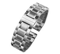 ROUREOX 22MM Metálica Correa, Extremo Recto, 316L Acero Inoxidable Banda Reemplazo para Emporio Armani AR60024/AR60025/AR60028/AR11238/AR11239-Plata A 22MM