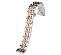ROUREOX 22MM Metálica Correa, Extremo Recto, 316L Acero Inoxidable Banda Reemplazo para Emporio Armani AR60024/AR60025/AR60028/AR11238/AR11239-Plata Rosa Oro C 22MM