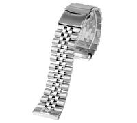 ROUREOX 22MM Metálica Correa Reemplazo, Interfaz Especializada, Hombres Acero Inoxidable Pulsera Despliegue para Seiko PROSPEX Turtle SRPA21J1/SRPE99K1-5 Perlas De Plata 22MM