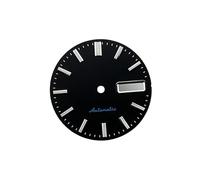 ROUREOX 28.5mm Esfera Reloj Ventana Día Fecha Índices Aplicados C3 Luminoso Movimiento Automático NH36 4R36 Modding para Seiko 5 Sports - 1 28.5MM