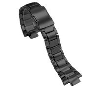 ROUREOX 316L Acero Inoxidable Correa Reemplazo, Pulsera Hebilla Plegable Convexa Metallica para Casio Edifice EQW-M1100/EQW-A1100/EQW-A1000-Negro 22MM