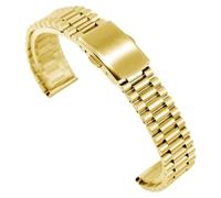 ROUREOX 316L Acero Inoxidable Pulsera de Reloj Reemplazo, Metal Correa de Reloj, Extremo Recto Ligero para Casio/Longines/CK/Armani/Furla-Oro 20MM