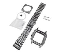 ROUREOX 38mm Caja Reloj Cuadrada Detalle Tornillo Brazalete Acero INOX Cristal Mineral Movimiento NH35 NH36 Kit Modding para Cartier Santos-2 38MM
