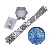 ROUREOX 39.5mm Kit Caja Reloj Esfera Agujas Acero INOX Cristal Zafiro Brazalete Integrado Movimiento NH35 Set DIY para Rolex Datejust/Royal Oak/Tissot PRX-12 39.5MM