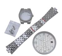 ROUREOX 39.5mm Kit Caja Reloj Esfera Agujas Acero INOX Cristal Zafiro Brazalete Integrado Movimiento NH35 Set DIY para Rolex Datejust/Royal Oak/Tissot PRX-3 39.5MM