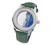 ROUREOX 39.5mm Kit Caja Reloj Vestir Vintage Correa Cuero Cierre Mariposa Cristal Mineral Abombado Movimiento NH35 NH36 para Seiko Presage SRPB41J1-2 39.5MM