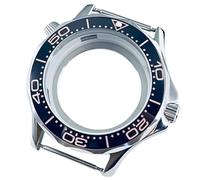 ROUREOX 41mm Caja Reloj Diver Acero 316L Cristal Zafiro Resistente Agua NH34 NH35 NH36 NH38 for Omega Seamaster Diver 300M-8 41MM