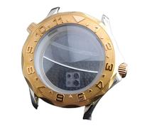 ROUREOX 42mm Caja Reloj Bicolor 31.7mm Esfera Cristal Zafiro NH35 NH36 Movimiento Bisel Chapado Oro Rosa Piezas Mod para Omega Seamaster Diver 300M-16 42MM